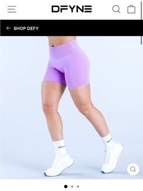 Defy 4.5" High-Rise Athletic Shorts in Amethyst. Basically new!! So cute!